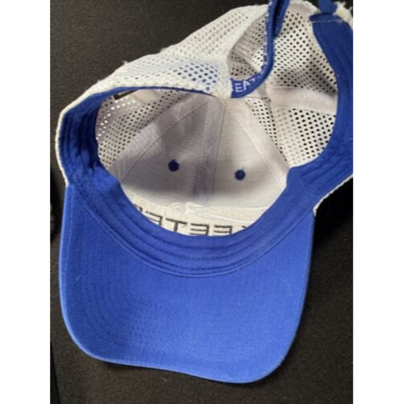 Skeeter Hat And Visor Performance Fishing Boats Blue White Mesh Back Adj Cap - Picture 3 of 7
